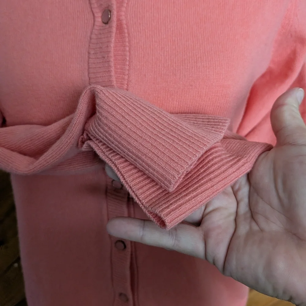 Kate Spade Coral Button-Up Cardigan Size Medium
